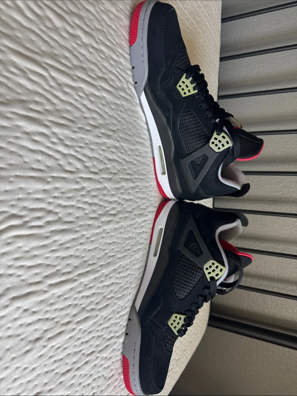 Jordan Black Sneakers with Red and Pale Yellow Accents